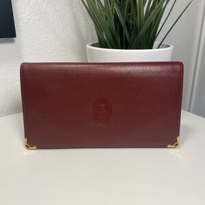 Cartier Mast Line Bordeaux Leather Wallet